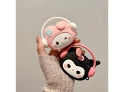 Capa Protetora Fofa De Desenho Animado Sanrio 3d Kuromi Melody Para Fones De Ouvido Sem Fio Airpods 4 1 2 3 Pro E Pro2, Fácil De Transportar Vayotoy