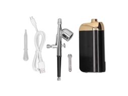 Spray Facial De Oxigênio Portátil Airbrush Sem Fio Com Carregamento Usb Para Decoração De Bolo Preto