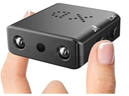 Mini câmera espiã 1080P HD com visão noturna e detecção de movimento para uso interno e externo, preta Bestvite