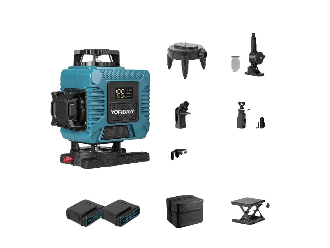 Nível a Laser OEM, Controle por Gestos, 3 Linhas, Verde 360°