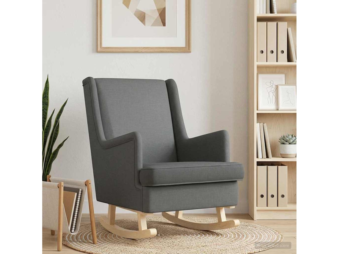 Vidaxl Cadeira De Baloiço Cinza Escuro 62 X 80 X 85 Cm Tecido