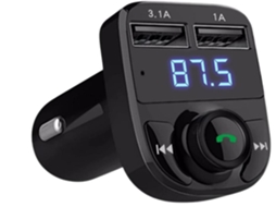 Transmissor Fm Bluetooth Yizhood Hy82 Dual Usb 5v/3.1a Preto