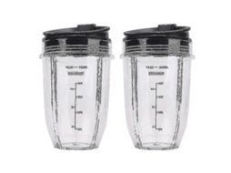 2 Peças Copos Substituição Ninja 18oz Tapa Auto Iq Bl480 Bl642 Bl450 Bl682