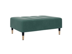 Banco para os pés VIDAXL Verde Veludo (77x55x31 cm)