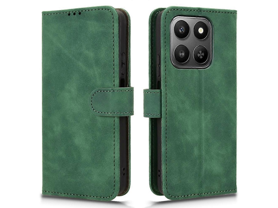 Capa De Couro Inteligente Tkdaddy Para Honor 400 Com Sensação De Pele E Proteção Anti-queda, Tipo Carteira, Capa Flip Para Celular, Verde