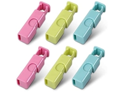 Conjunto De 6 Prendedores Reutilizáveis Para Sacos De Pão E Alimentos, Fecho Hermético, Para Cozinha, Despensa E Conservação De Embalagens