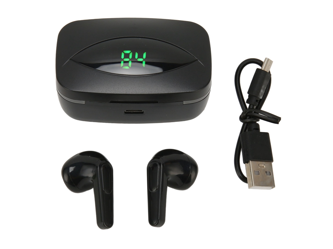 Fones de ouvido Bluetooth 5.3 IPX7 com estojo de carregamento e redução de ruído EOOCOO