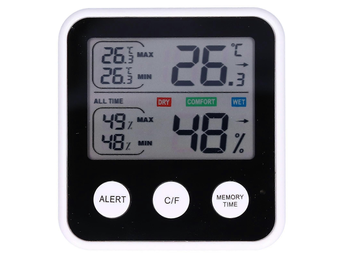 Medidor De Temperatura Interior Termômetro Higrômetro Com Display Lcd
