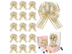 40 Laços De Natal Para Presentes Em Branco Com Fita De Embalagem De Organza Bonito Design Floral