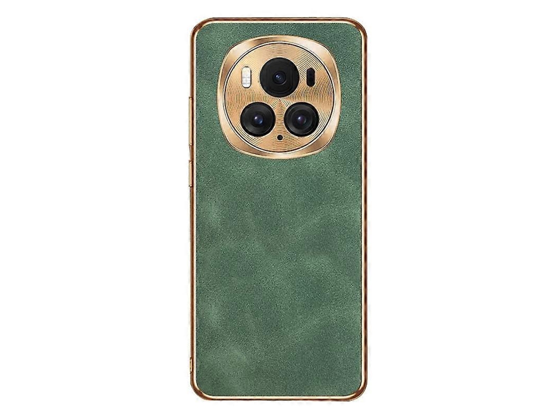 Capa Para Celular Honor Magic6 Pro Em Pele De Cordeiro Com Revestimento Eletrolítico