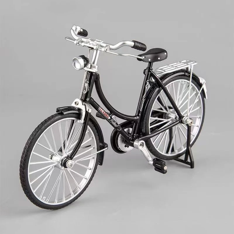 Miniatura de Bicicleta em Liga Metálica, Presente Colecionável Realista para Meninos MDUG (preto)