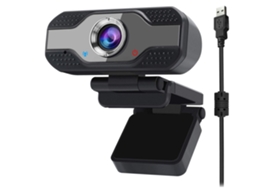 Webcam para Pc Câmera Usb com Microfone Plug Play Microfone Integrado Full Ultra Hd 1080p Web Camera Vídeo Preto USHION