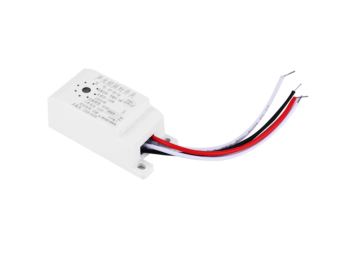 Sensor De Som Luz Operado Por Voz Com Atraso 220v Para Lâmpada Led
