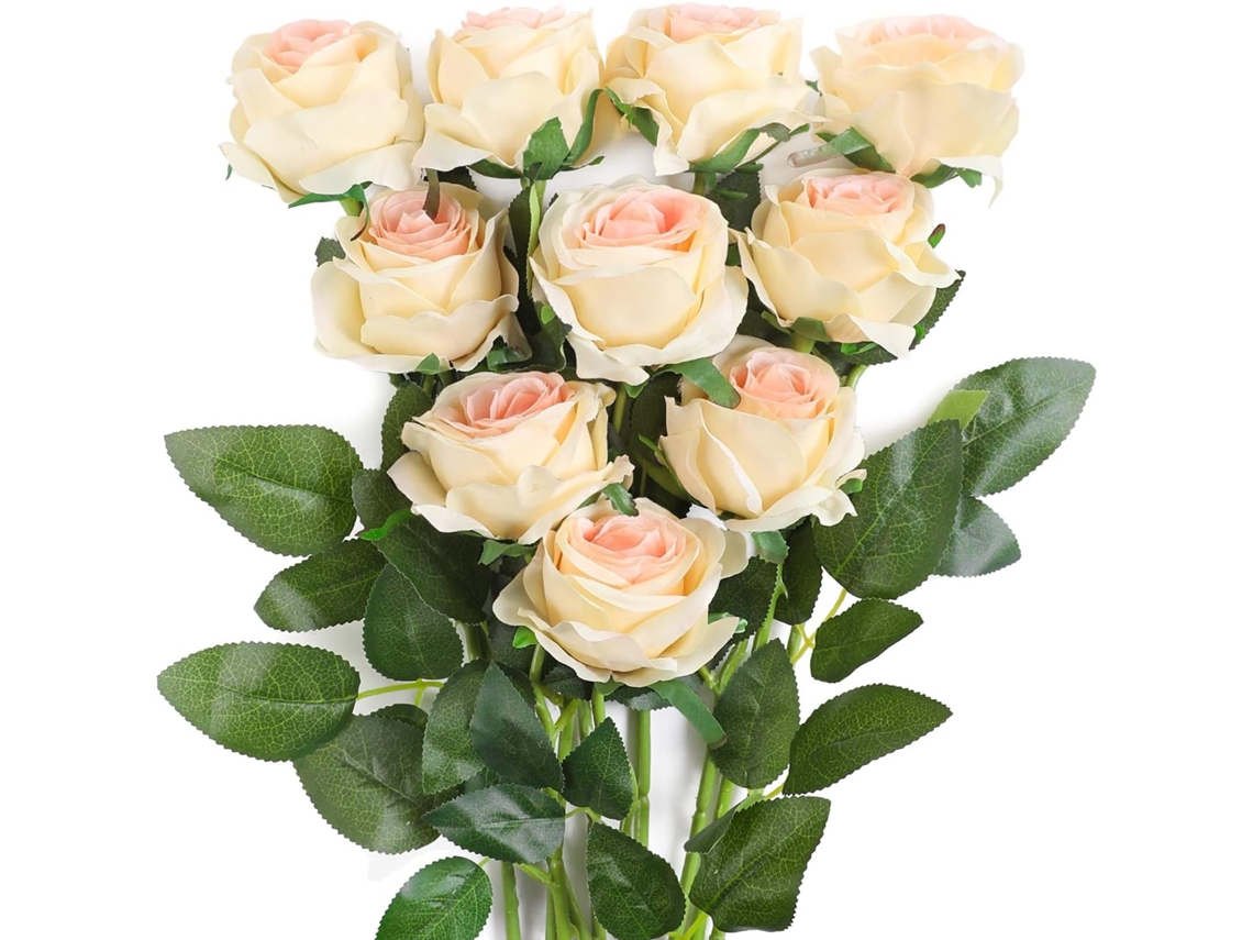 Rosas Artificiais de Seda, Buquê de Flores para Casa, Escritório e Casamento. AQUAFORGE