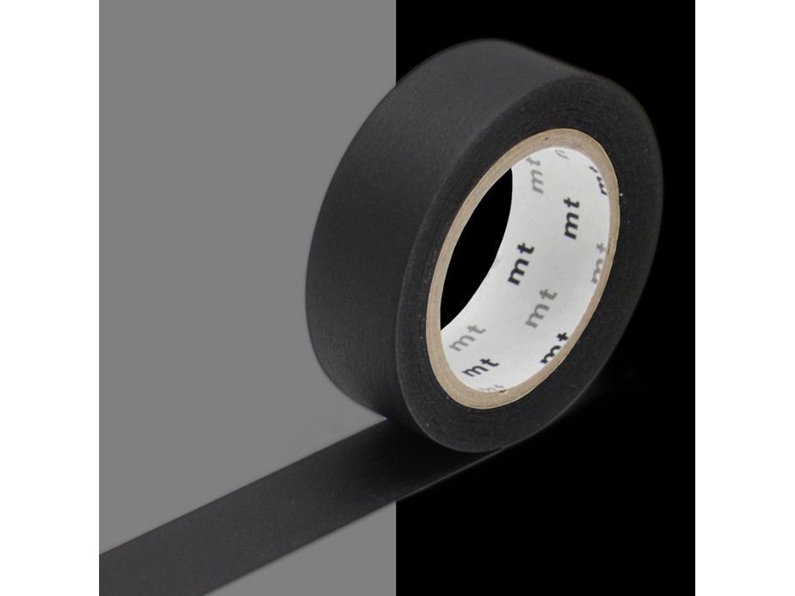 Fita Adesiva Mt Crepe 1,5 cm, Preto Fosco Suave Slowmoose