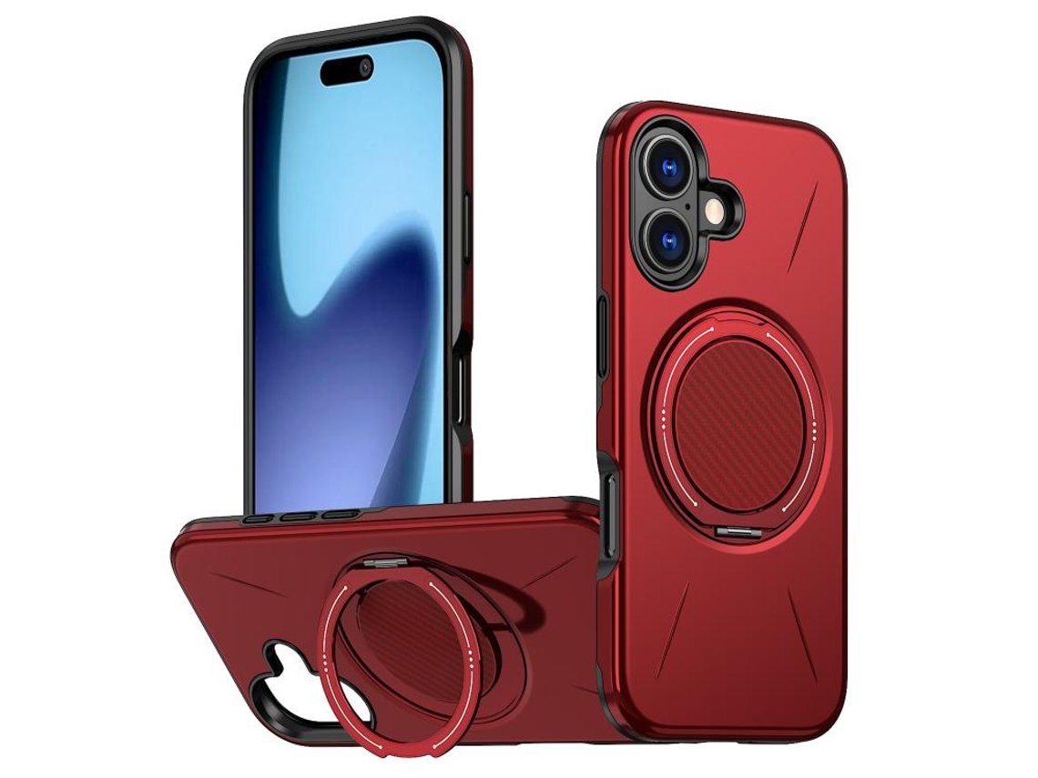 Capa Para Iphone 17 - Metal Com Função De Rotação E Magsafe, Híbrida De Tpu E Pc.