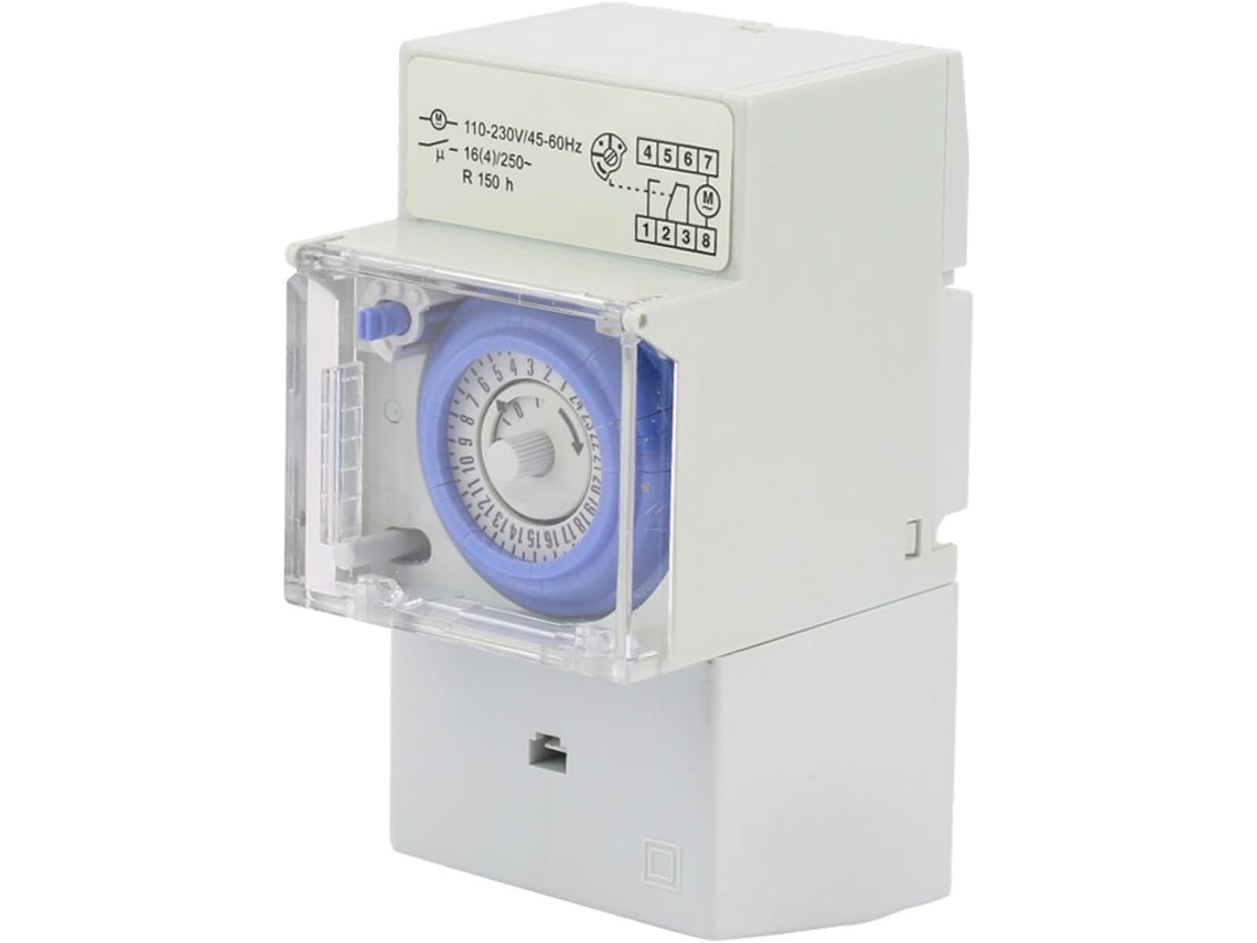Temporizador Mecânico Analógico 110-230v 24 Horas Tamanho Compacto.