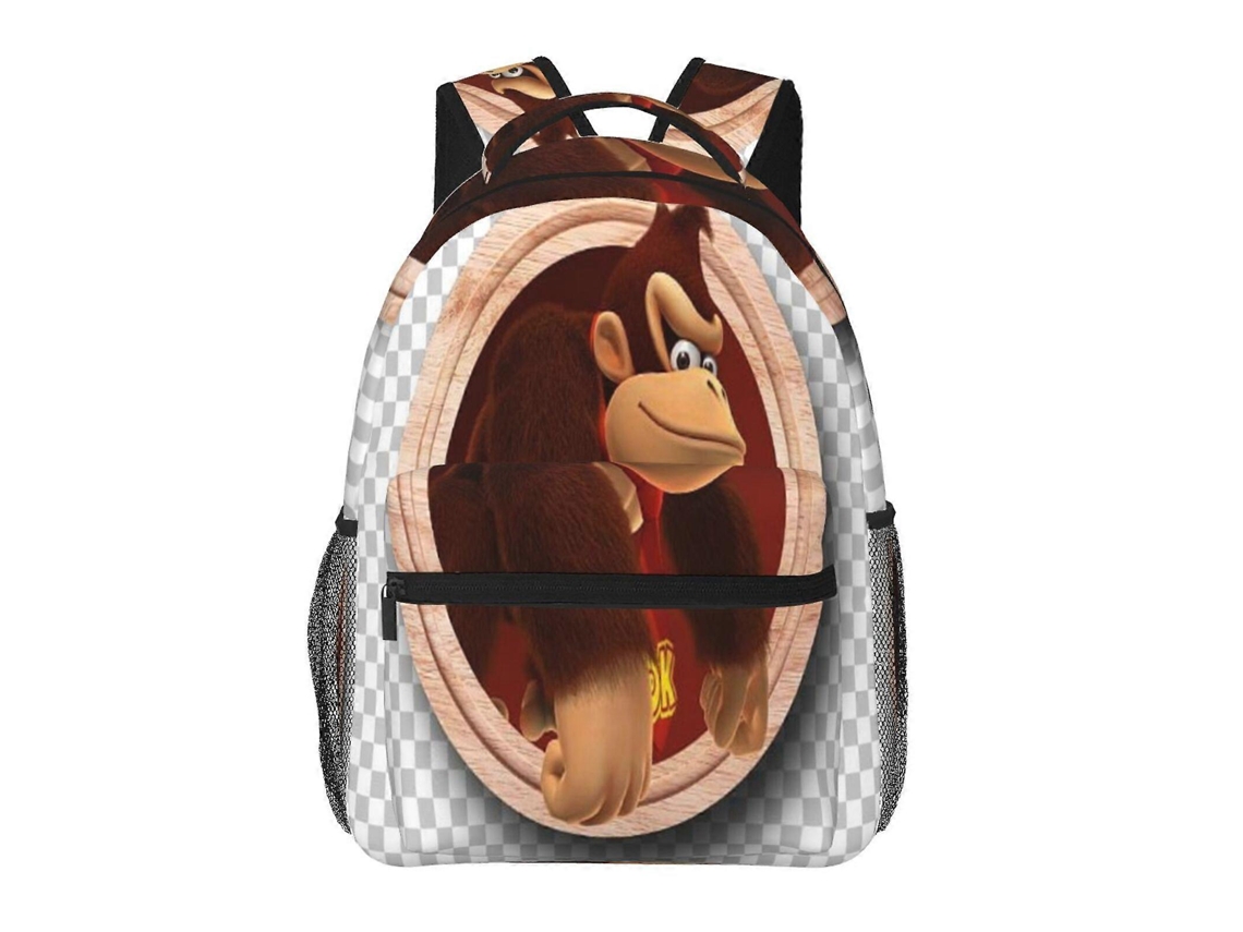 Mochila Donkey Kong J56 Para Estudantes, Leve E Resistente, Impermeável E Com Alça De Ombro Ajustável.