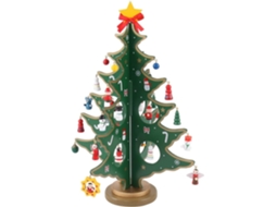 Conjunto De Decoração De Mesa De Madeira De 30 Cm, Enfeite Para Árvore De Natal, Brinquedo Natalino Com 24 Miniaturas De Árvores D Aquaforge