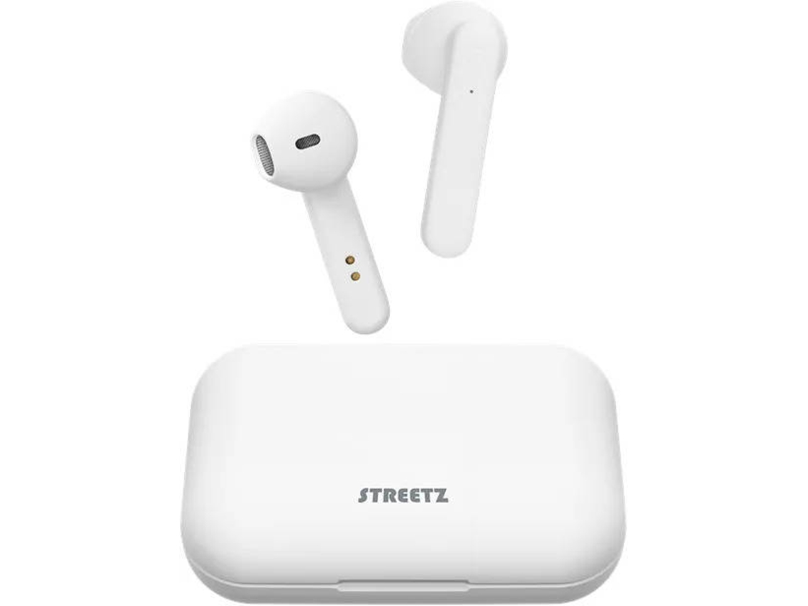 Auriculares Bluetooth True Wireless STREETZ Tws-1105 (In Ear - Microfone - Branco)
