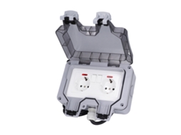 Tomada Externa Dupla Ip66 À Prova D'água 16a