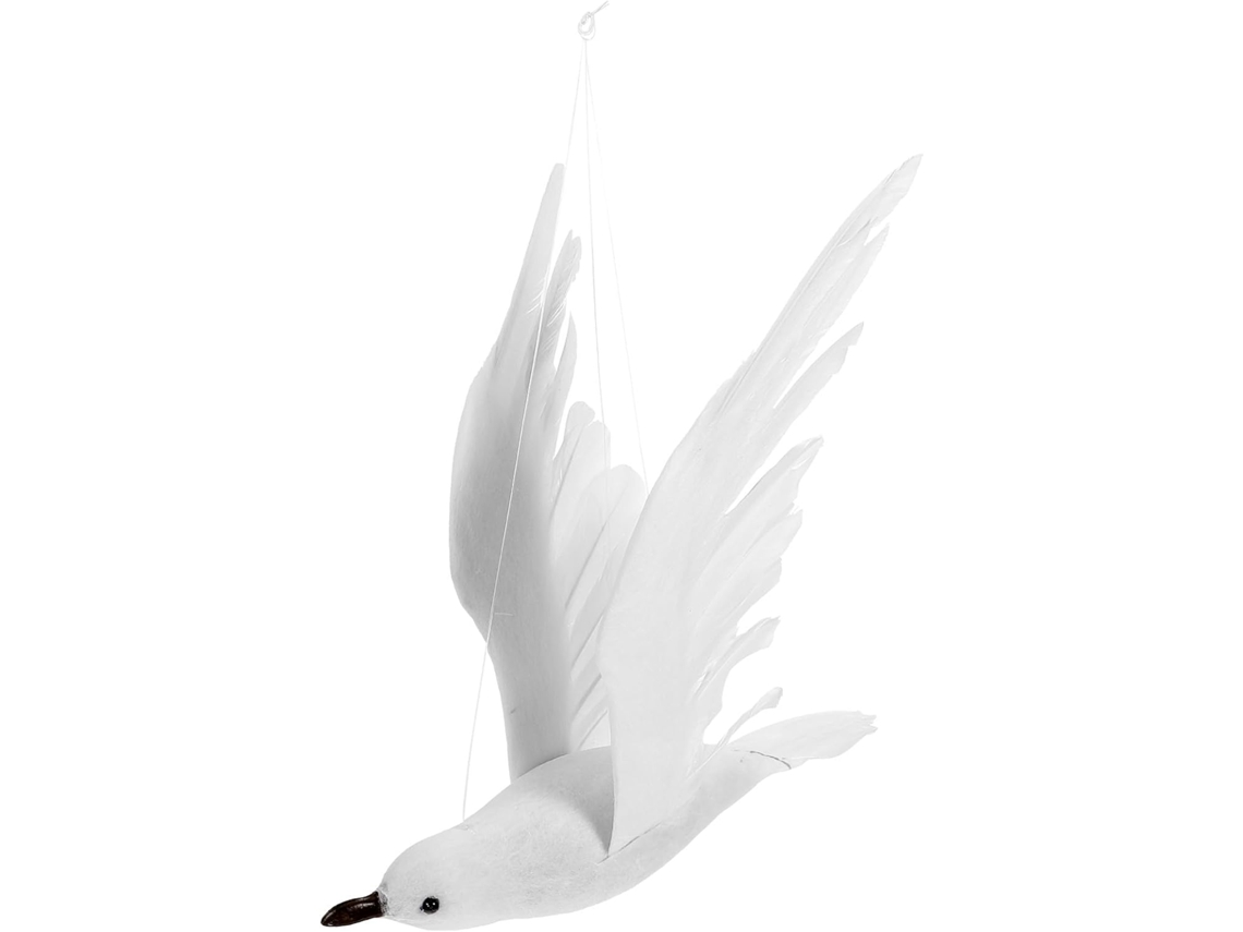 Gaivota Artificial em Forma de Enfeite para Jardim, Feita de Espuma Leve com Penas. Fácil de Pendurar, para Decoração CHABERLU