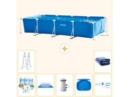 Intex Piscina Com Estrutura Retangular - 450x220x84 Cm - 8-peças S20079