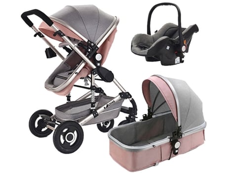 Carrinho Multifuncional 3 in 1 I-Size B.Active X-Go Pink Grey