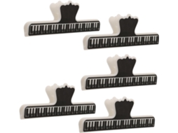 Clips de Partitura para Piano Amosfun, Pacote com 5 Folhas de ABS Pré-Perfuradas para Músicos e Estudantes em Ensaios