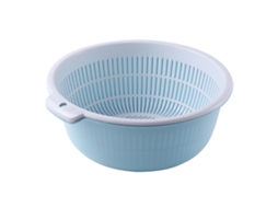 Cesta de lavagem multifuncional de duas camadas para frutas, legumes, arroz e escorredor S/MARCA