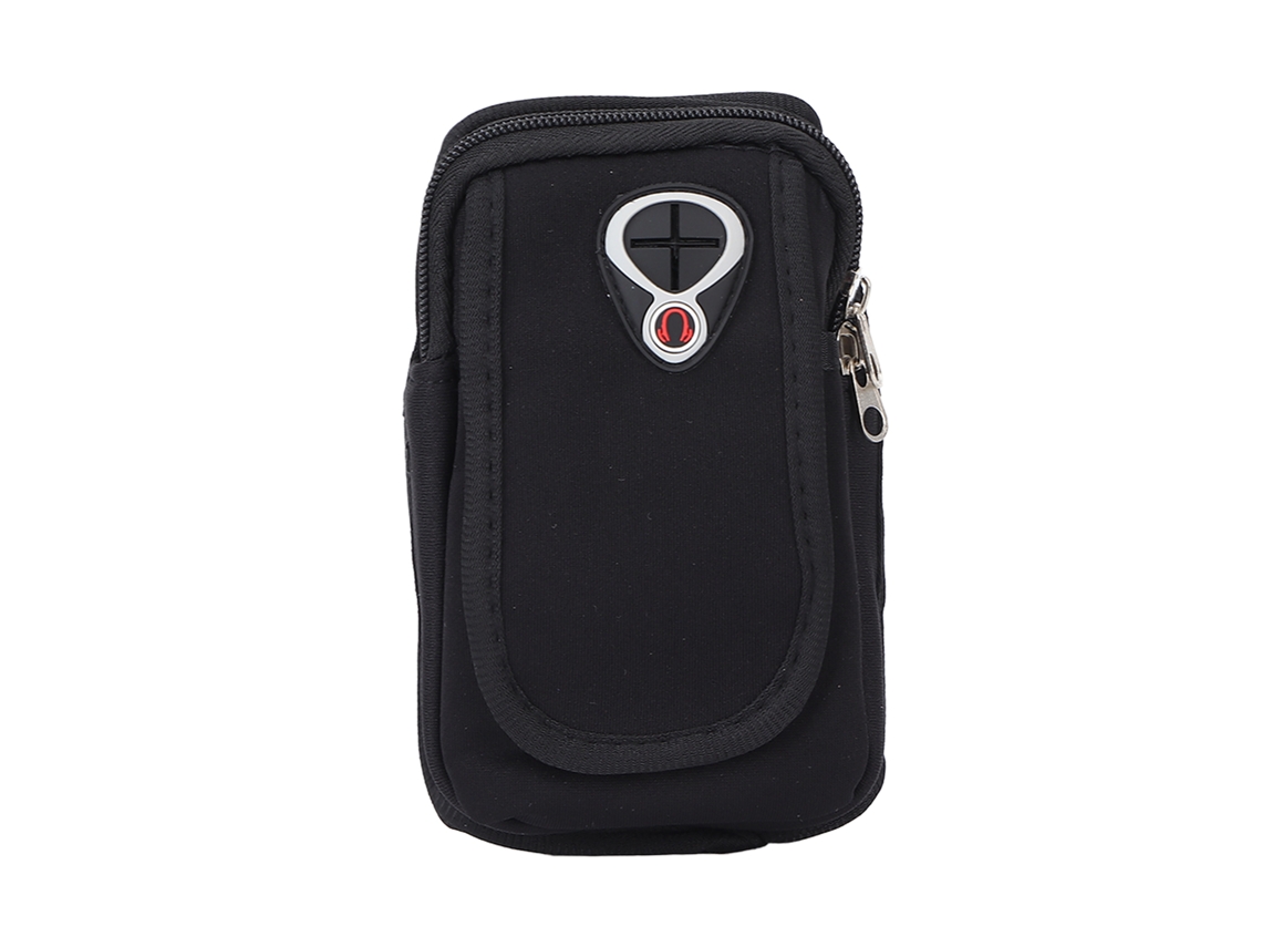 Braçadeira De Corrida Impermeável Preta Para Esportes, Fitness, Atividades Ao Ar Livre E Maratonas, Com Bolsa Para Celular.