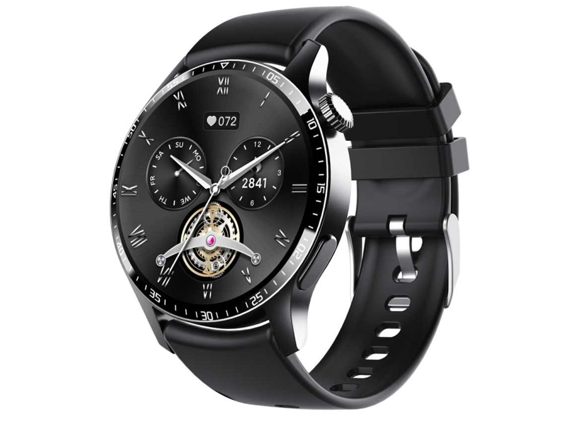 Smartwatch (silicone Preto) Com Tela De 1,35 Polegadas Com Moldura Estreita, Chamadas Bluetooth E Mais De 150 Modos Esportivos.