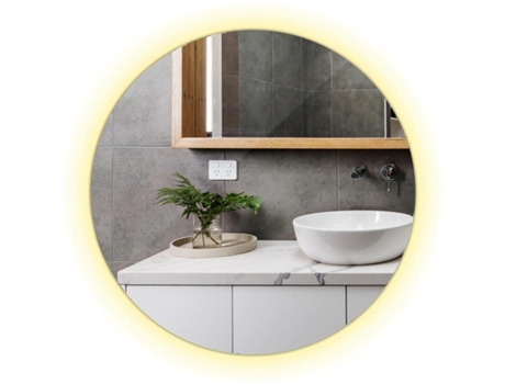 Espelho Redondo Com Luz Tulup (ø 100 Cm Luz Quente 3000k)