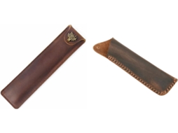 2 Estojos Para Canetas Em Couro Genuíno, Feitos À Mão, Estilo Vintage, Gokoco