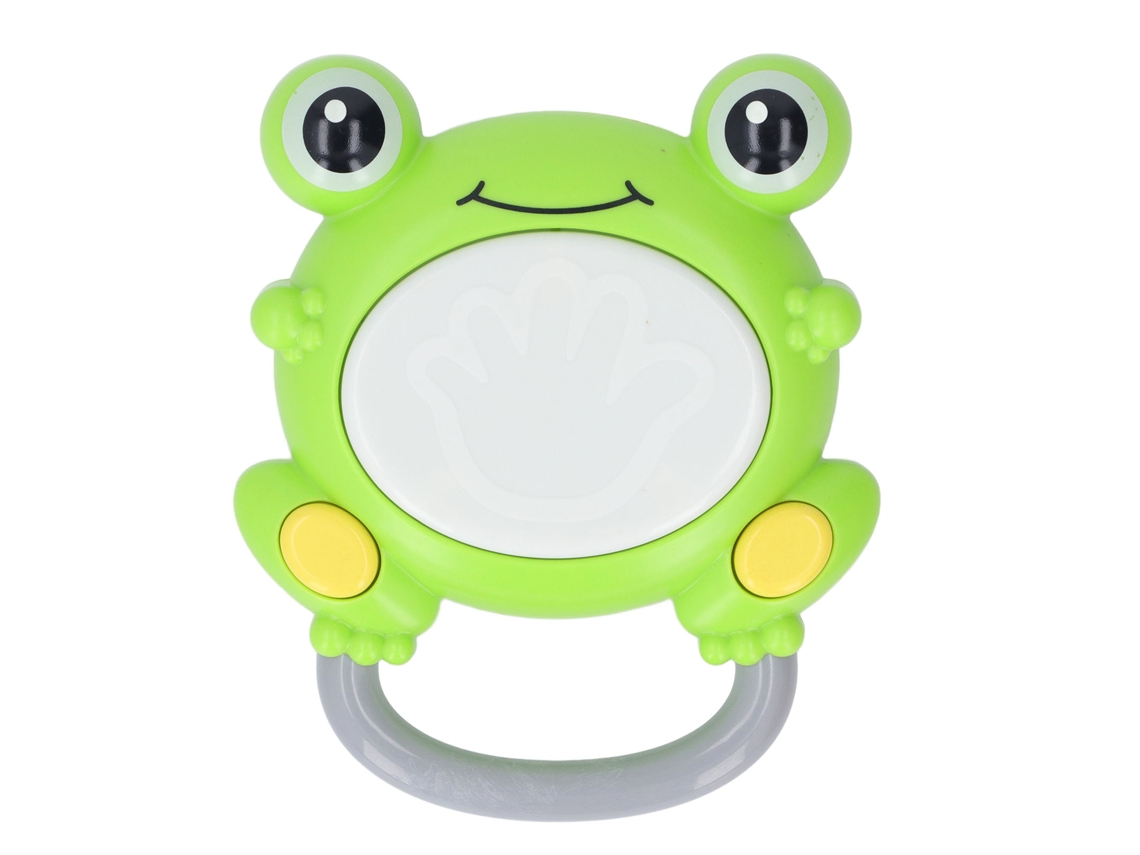 Mali tambor com Luz para Bebê Musical Educativo Cartoons Green Brinquedo para Crianças Pequenas
