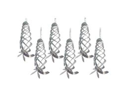 Refletor Espiral Repelente de Aves 6 Pack Giratórios de Mylar Prateado para Jardim e Horta