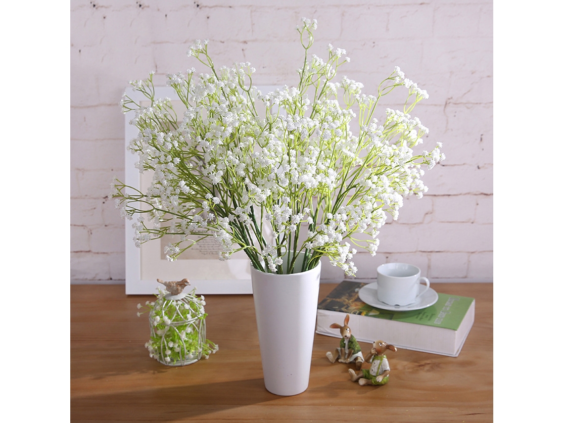 Flor Artificial De Branco Clavelito Falso Simulação Decorativa Para Decoração De Casamento, Lar E Acessórios De Fotografia