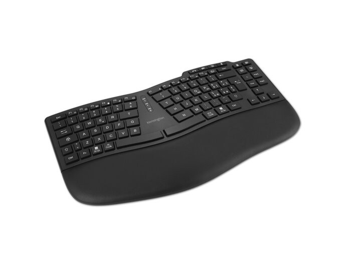 Teclado Kensington Pro Fit Ergo KB675 EQ TKL Casa / Escritório USB RF Sem Fio Bluetooth QWERTY Italiano Preto