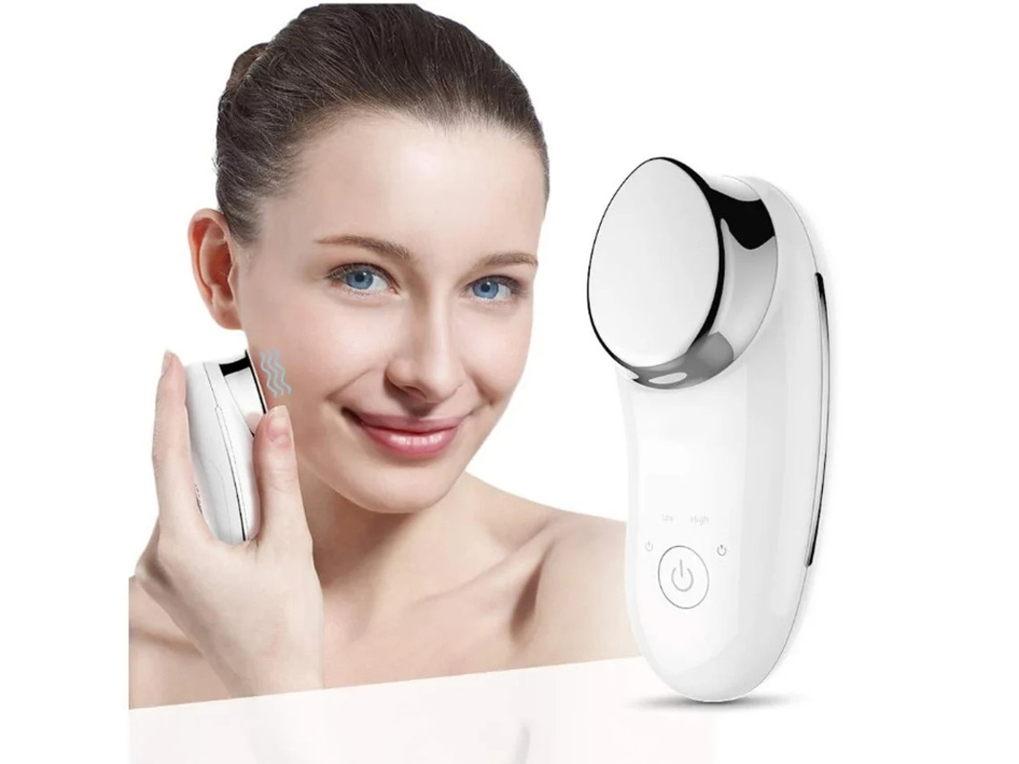 Massageador Facial Sônico Bestvite Tb 1681 Ion Massagem Facial Vibração Limpeza Profunda Antirrugas Levantamento Reafirmante Facial Branco