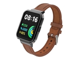 Pulseira Integrada Para Xiaomi Redmi Watch 2 Com Capa De Couro E Metal.