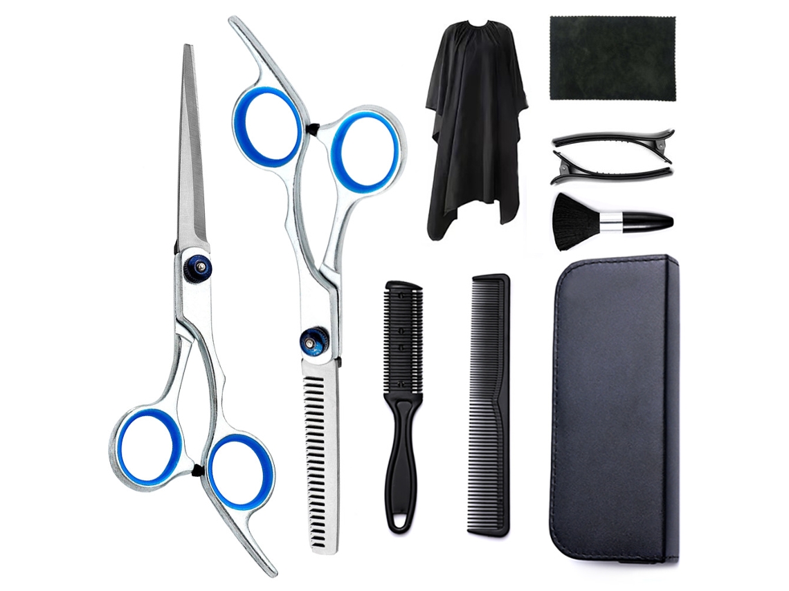 Kit De Tesoura De Corte Cabelo, 10pcs Ferramenta Profissional Para Corte De Cabelo, Para Cabeleireiros E Uso Doméstico Cuich