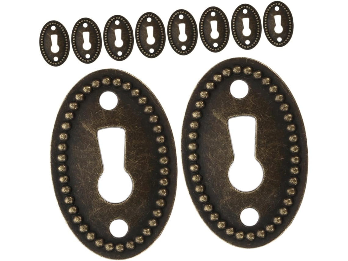 Lifkome 10 Peças Tampas De Encaixe Oval Para Fechadura, Placas Decorativas Para Orifícios De Portas Armários, 35x23mm