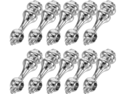 Conjunto De 10 Conectores Suporte Para Furos 4mm Da Garneck, Em Liga De Zinco Prateada, Multifuncionais, Para Adegas E