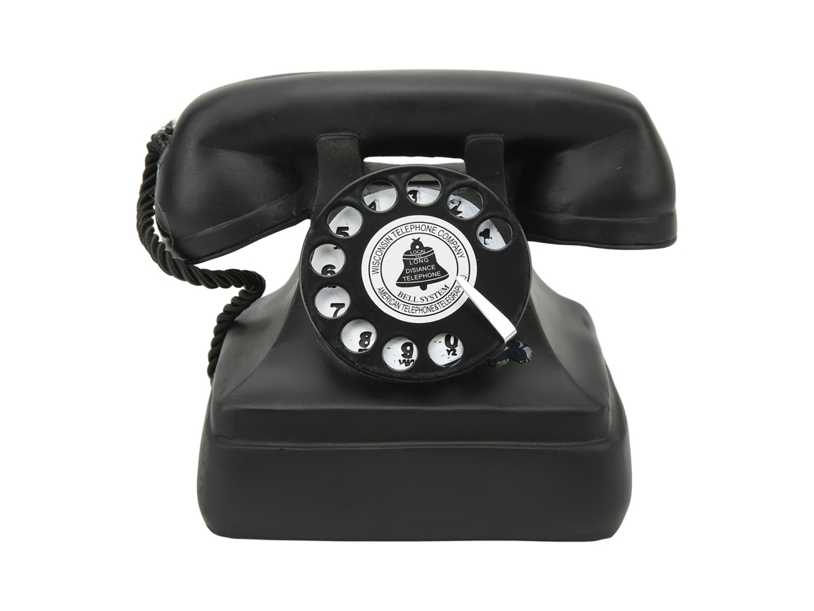 Walshlxq modelo de Teléfono Rotativo Vintage Ornamental de Línea Fija Estilo Clásico Antiguo para Escritorio Hogar