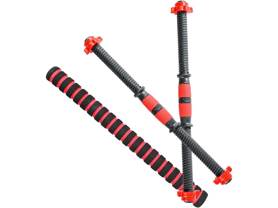 Conjunto De Barra E Halteres Portátil Frcolor Com Conector Aço Pegas