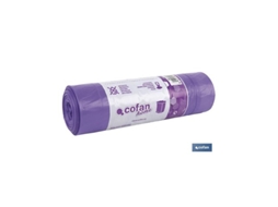 Saco De Lixo Autovedante Com Aroma De Lavanda 57 X 57 G.90 Cor Violeta 15 Unidades 30l Cofan