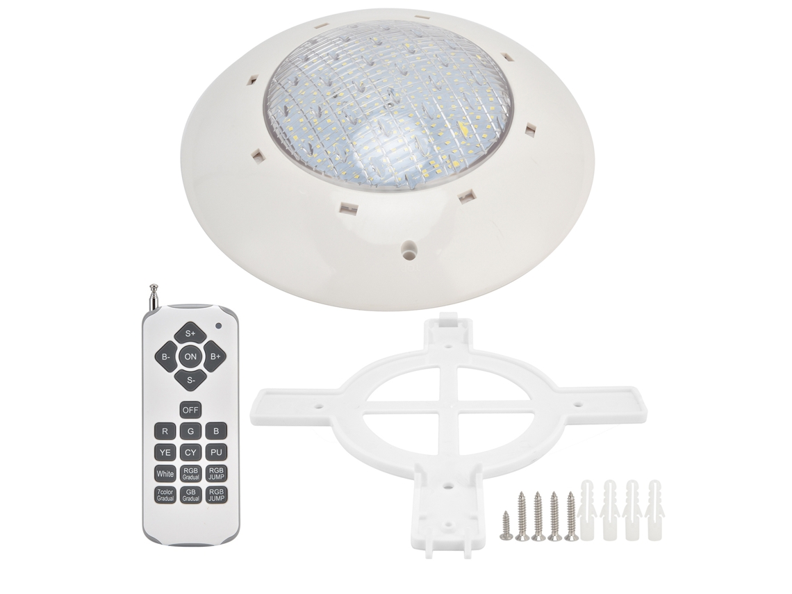 Lâmpada subaquática LED RGB para piscina com controle remoto IP68 35W 3500lm AC12V S/MARCA