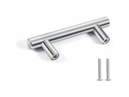 10 puxadores pretos de aço inox para armários BRILVIBERA
