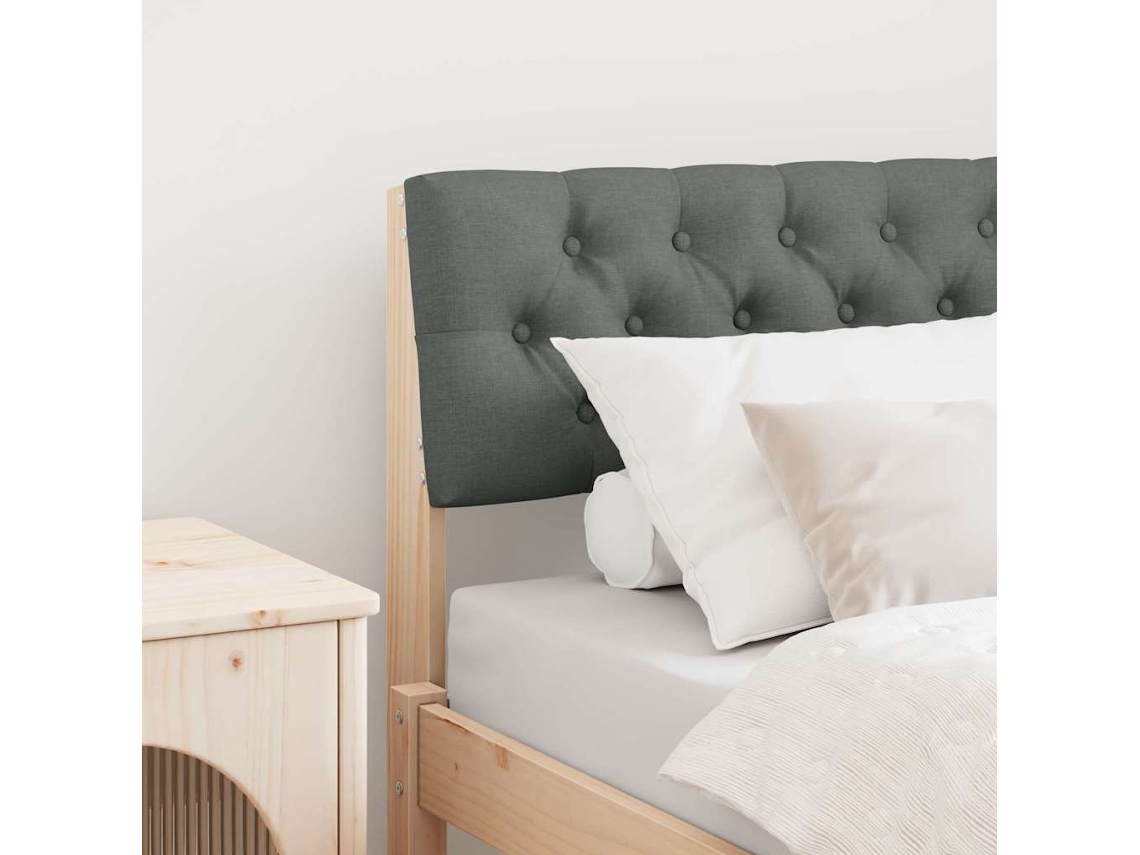 Vidaxl Cabeceira Estofada Cinza Escuro 80 Cm
