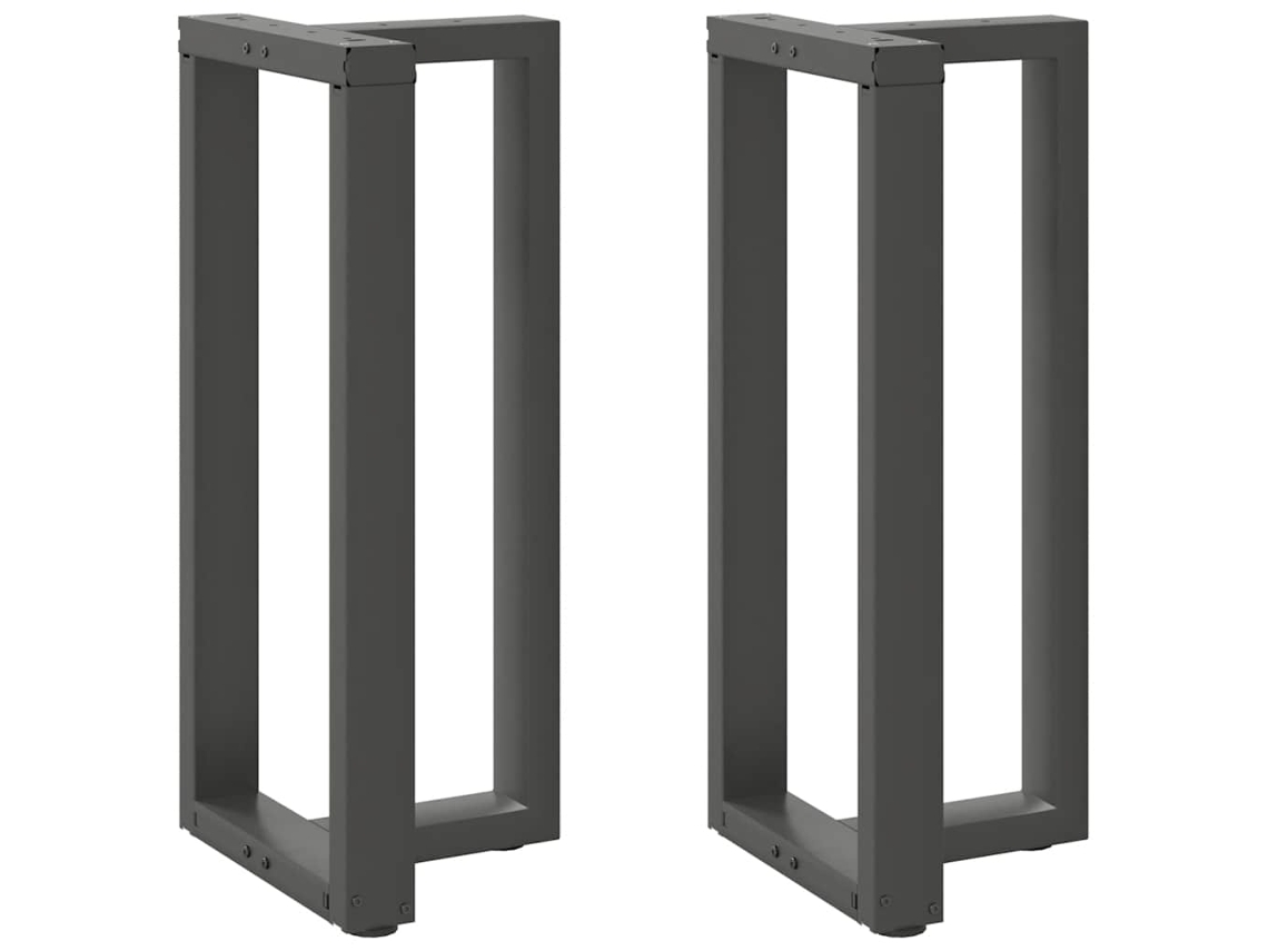 Vidaxl Pés Para Mesa De Bar Em Forma De T, 2 Peças, Antracite, 50x35x(90-91) Cm, Aço